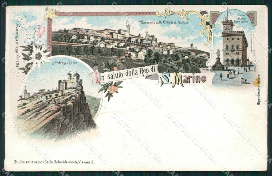San Marino Gruss STRAPPINO PIEGHINA cartolina MQ5662 – fronte