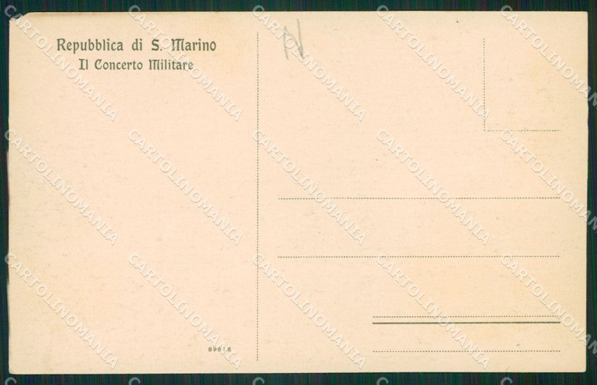 San Marino Concerto Militare ANGOLINO STRAPPATO cartolina MQ5669 – retro