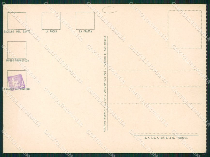 San Marino Turismo FG cartolina MQ5682 – retro