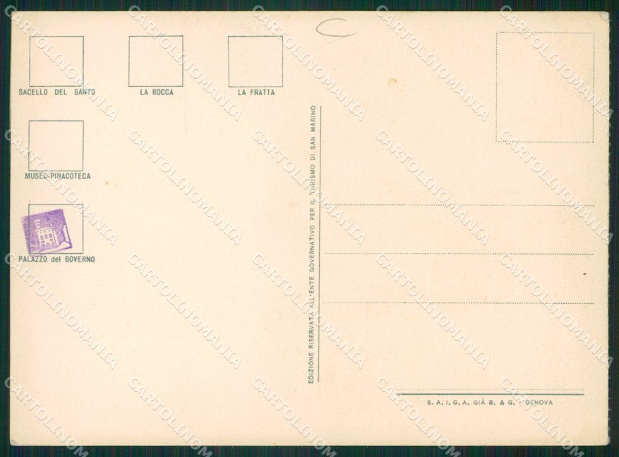 San Marino Turismo FG cartolina MQ5686 – retro