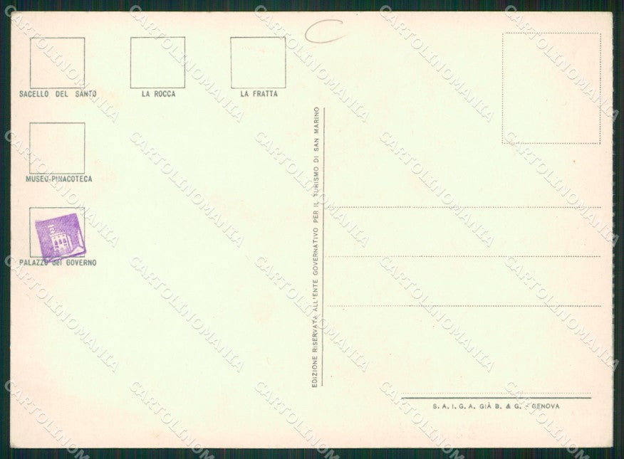 San Marino Turismo FG cartolina MQ5688 – retro