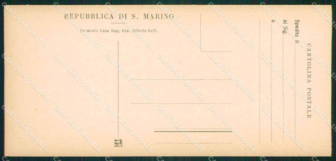 San Marino Antiche Mura mini cartolina e cartolina MQ5707 – retro