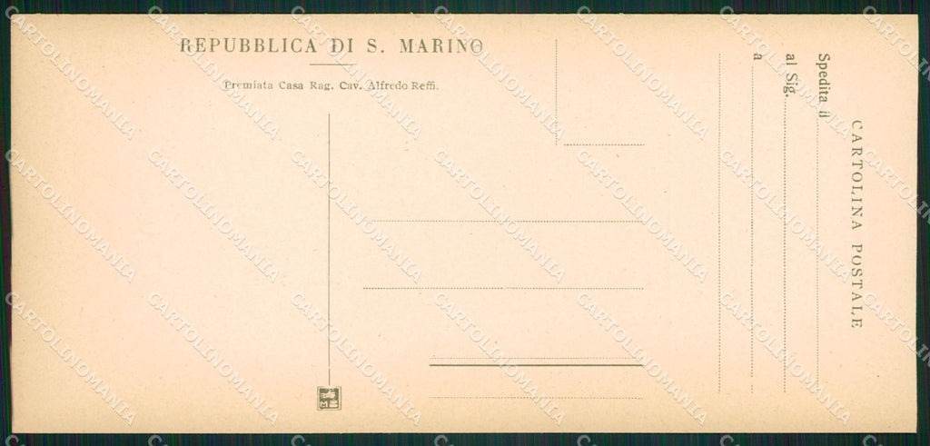 San Marino mini cartolina e cartolina MQ5711 – retro
