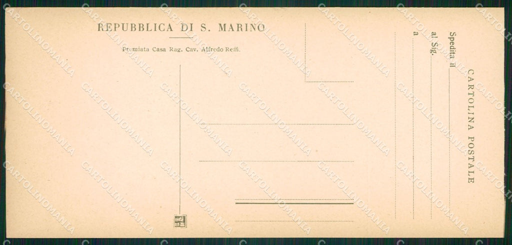 San Marino PIEGHINA mini cartolina e cartolina MQ5714 – retro