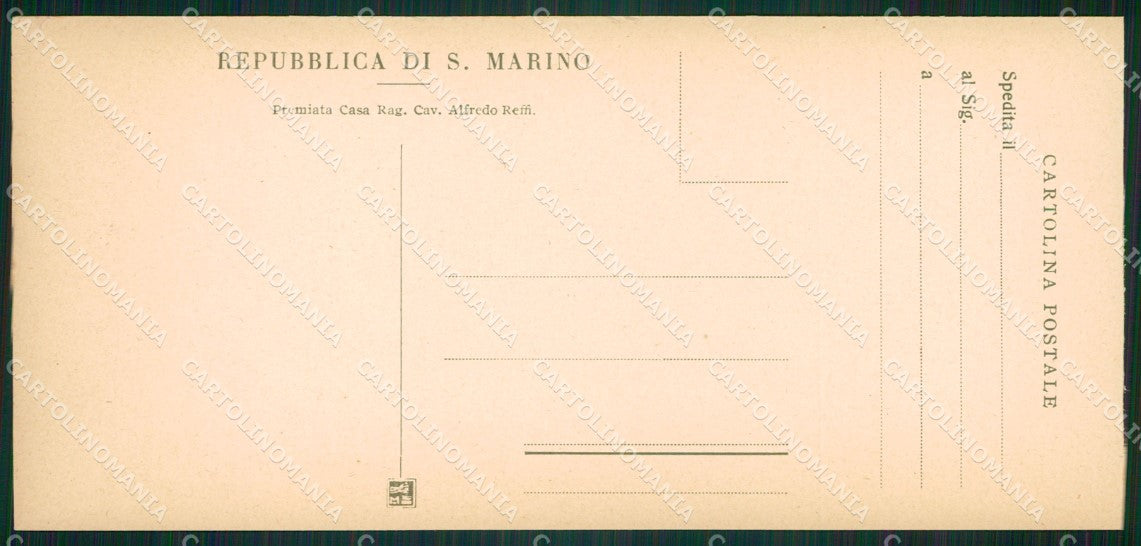 San Marino PIEGHINA mini cartolina e cartolina MQ5714 – retro