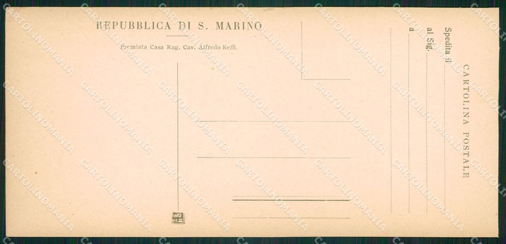 San Marino PIEGHINA mini cartolina e cartolina MQ5715 – retro