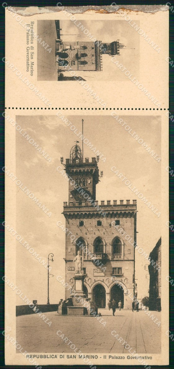San Marino Palazzo Governativo ABRASA COLLA mini cartolina e cartolina MQ5718 – fronte