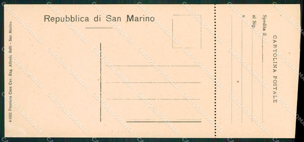 San Marino Palazzo Governo mini cartolina e cartolina MQ5720 – retro
