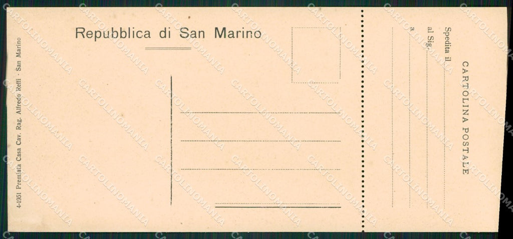 San Marino Palazzo Governativo mini cartolina e cartolina MQ5721 – retro