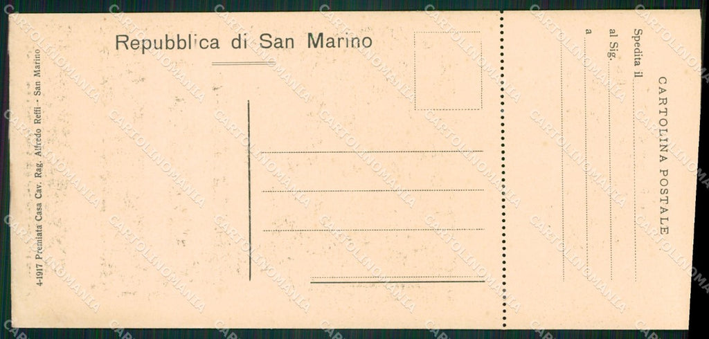 San Marino Basilica mini cartolina e cartolina MQ5722 – retro