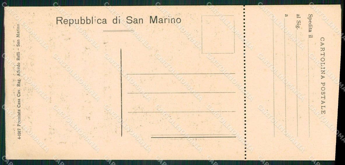 San Marino Basilica mini cartolina e cartolina MQ5722 – retro