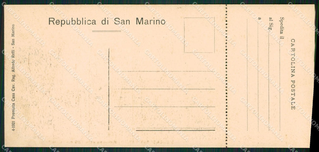 San Marino mini cartolina e cartolina MQ5724 – retro