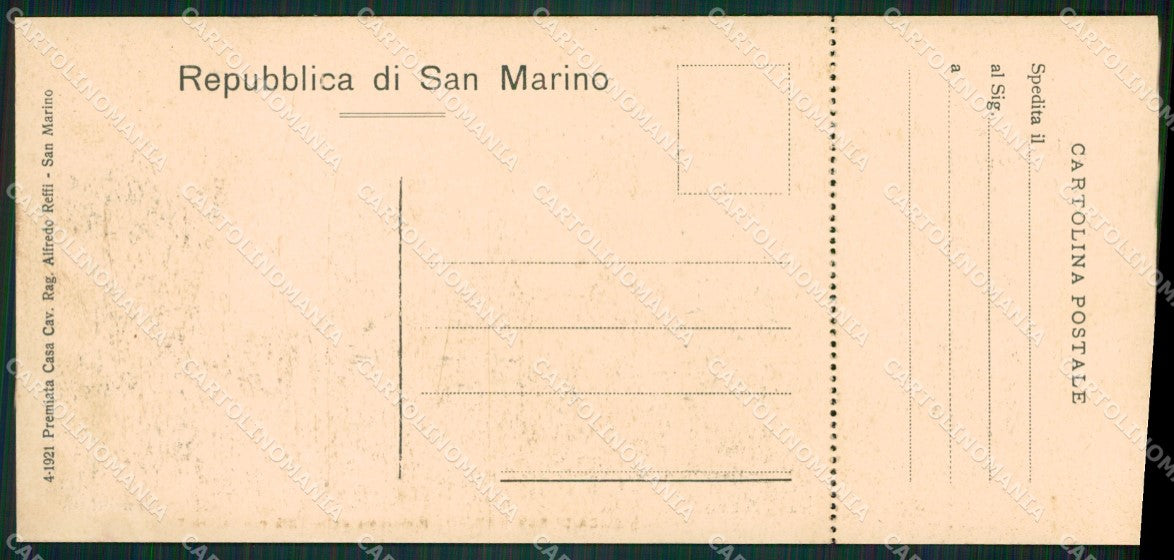 San Marino mini cartolina e cartolina MQ5724 – retro