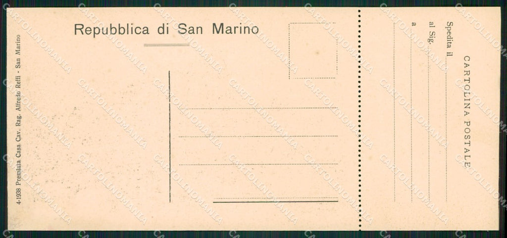 San Marino mini cartolina e cartolina MQ5725 – retro