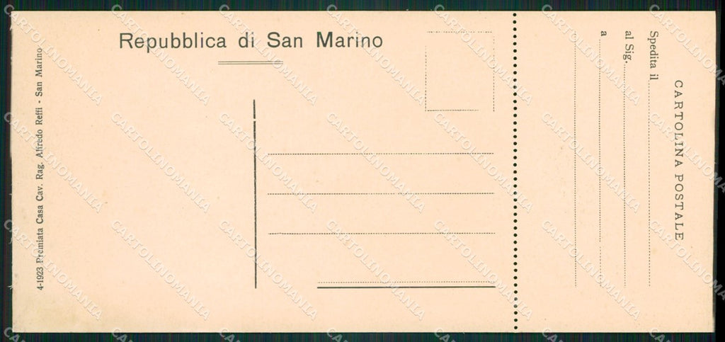 San Marino mini cartolina e cartolina MQ5727 – retro