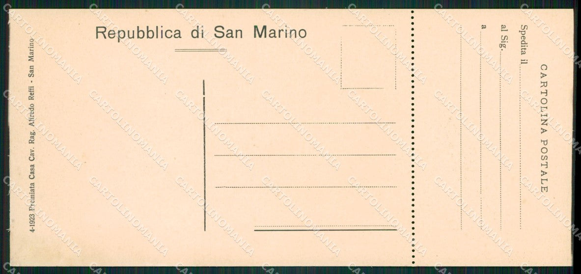 San Marino mini cartolina e cartolina MQ5727 – retro