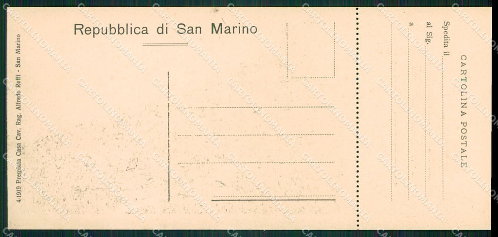 San Marino mini cartolina e cartolina MQ5728 – retro