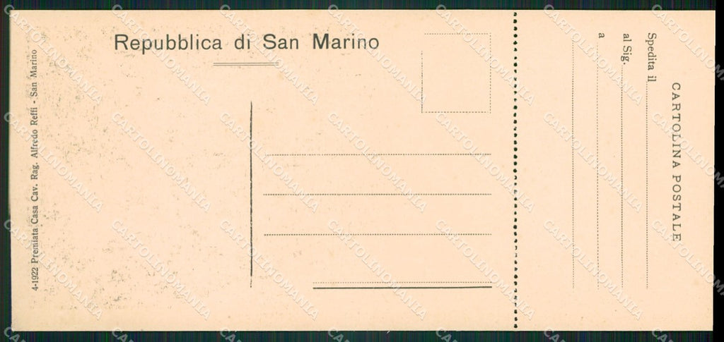 San Marino mini cartolina e cartolina MQ5729 – retro