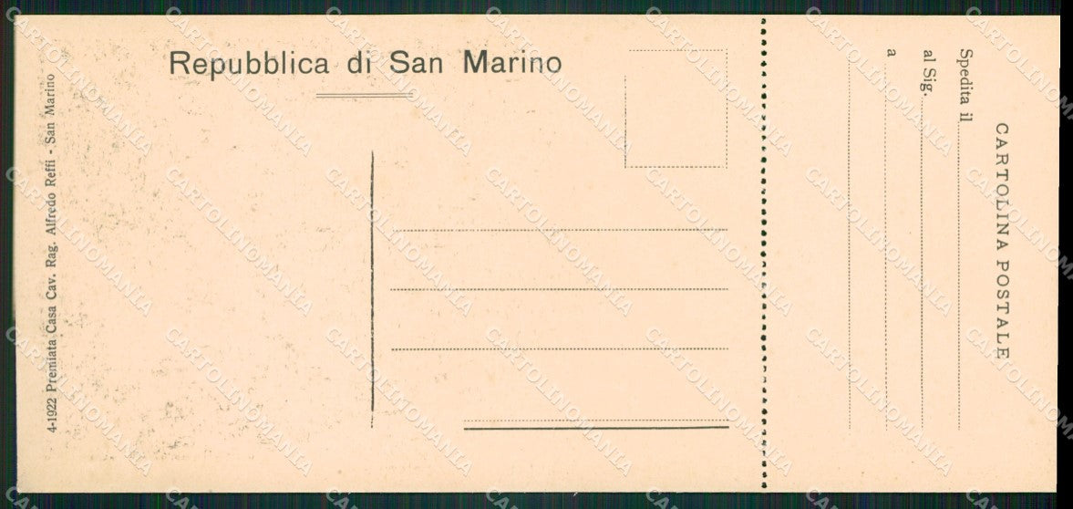 San Marino mini cartolina e cartolina MQ5729 – retro