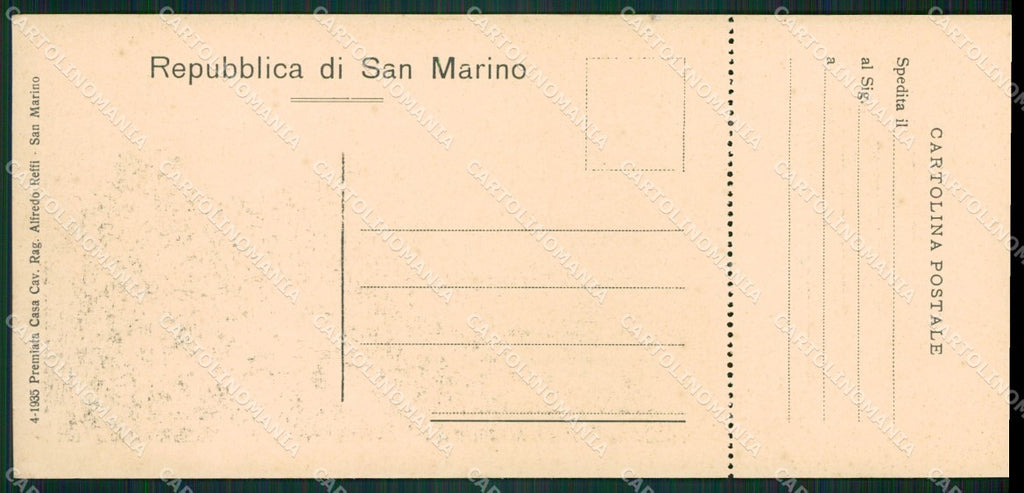 San Marino mini cartolina e cartolina MQ5730 – retro