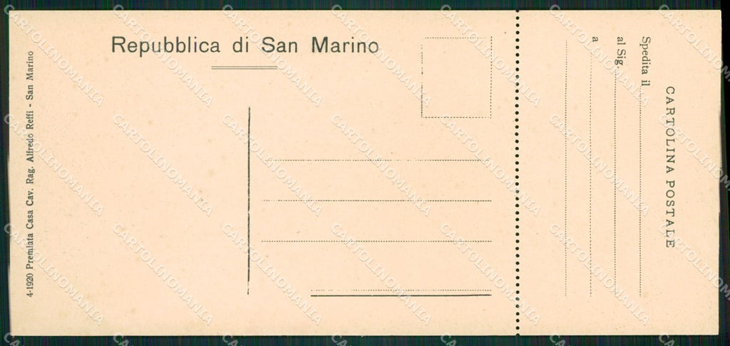 San Marino mini cartolina e cartolina MQ5732 – retro