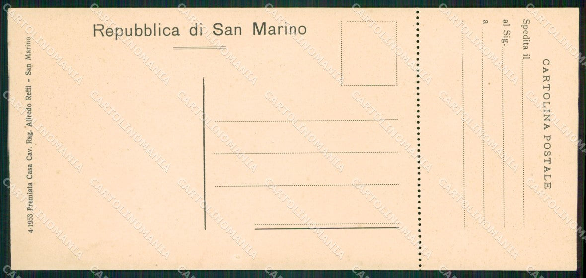 San Marino mini cartolina e cartolina MQ5733 – retro
