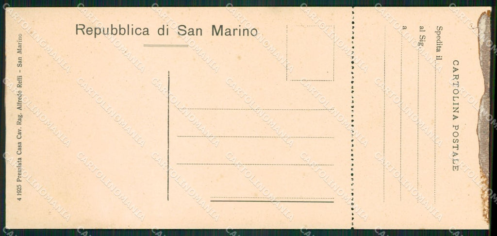 San Marino Convento Cappuccini COLLA mini cartolina e cartolina MQ5735 – retro