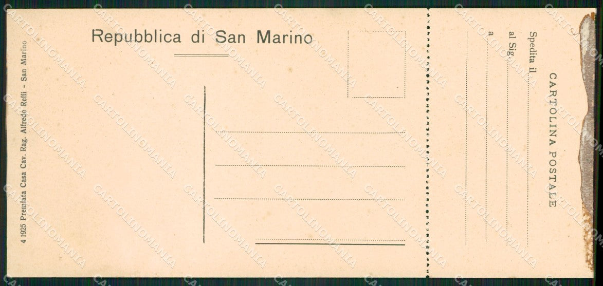San Marino Convento Cappuccini COLLA mini cartolina e cartolina MQ5735 – retro