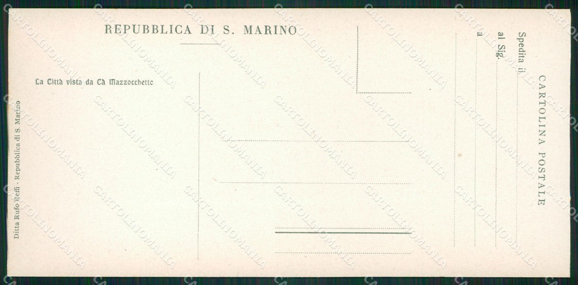 San Marino Cà Mazzocchetto mini cartolina e cartolina MQ5742 – retro