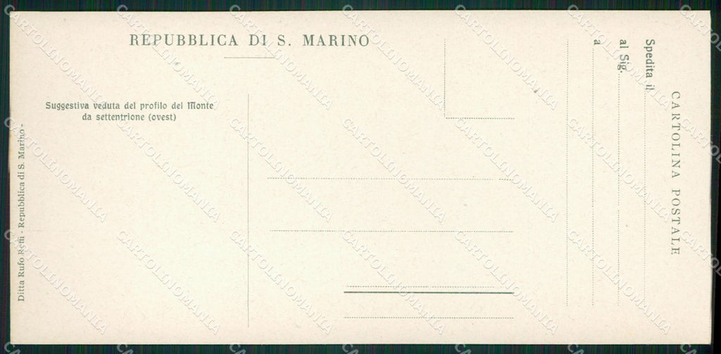 San Marino mini cartolina e cartolina MQ5746 – retro