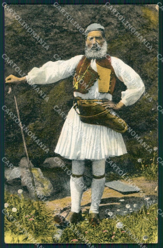 Grecia Greece Types Ethnic postcard cartolina MT0015 – fronte