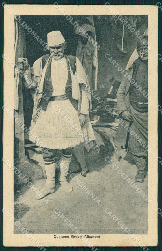 Grecia Greece Albania Types Ethnic postcard cartolina MT0017 – fronte