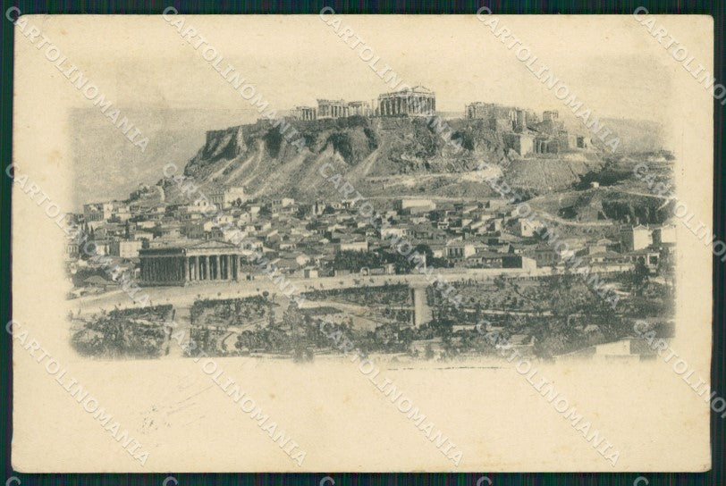 Grecia Greece Athens CORNER CREASE postcard cartolina MT0033 – fronte