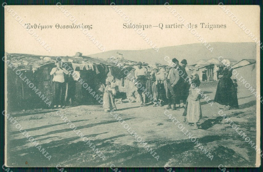 Grecia Greece Salonique Tziganes Types Ethnic postcard cartolina MT0089 – fronte