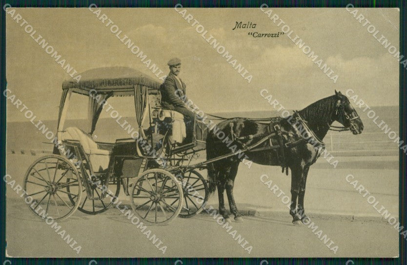 Malta Types Ethnic Horse postcard cartolina MT0110 – fronte