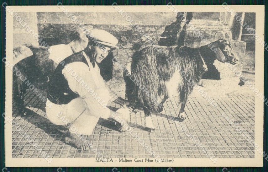 Malta Types Ethnic Capra postcard cartolina MT0115 – fronte
