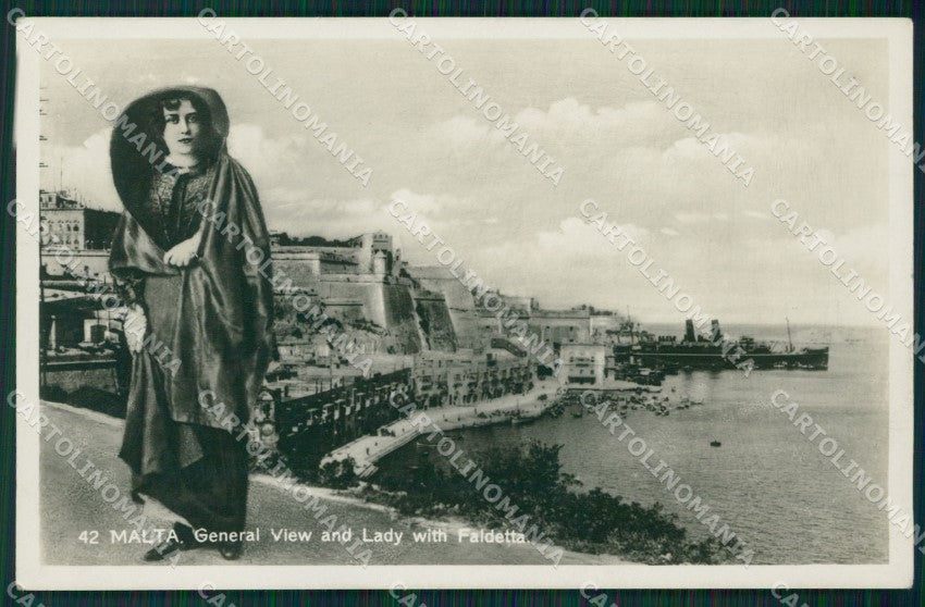 Malta Types Ethnic Real Photo postcard cartolina MT0125 – fronte