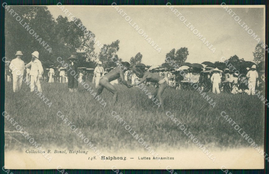 Vietnam Tonkin Haiphong Types Ethnic postcard cartolina MT0251 – fronte