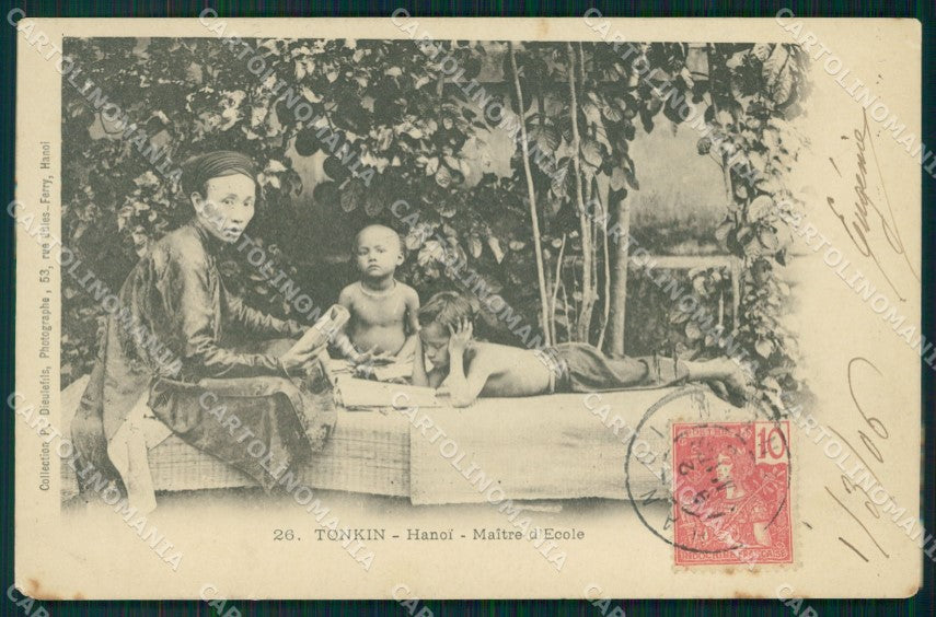 Vietnam Tonkin Hanoi Types Ethnic postcard cartolina MT0256 – fronte