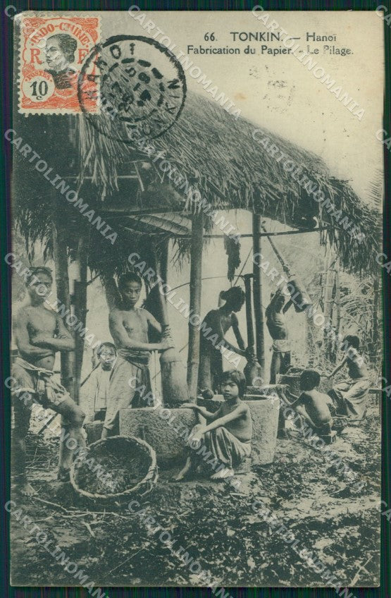 Vietnam Tonkin Hanoi Types Ethnic postcard cartolina MT0260 – fronte