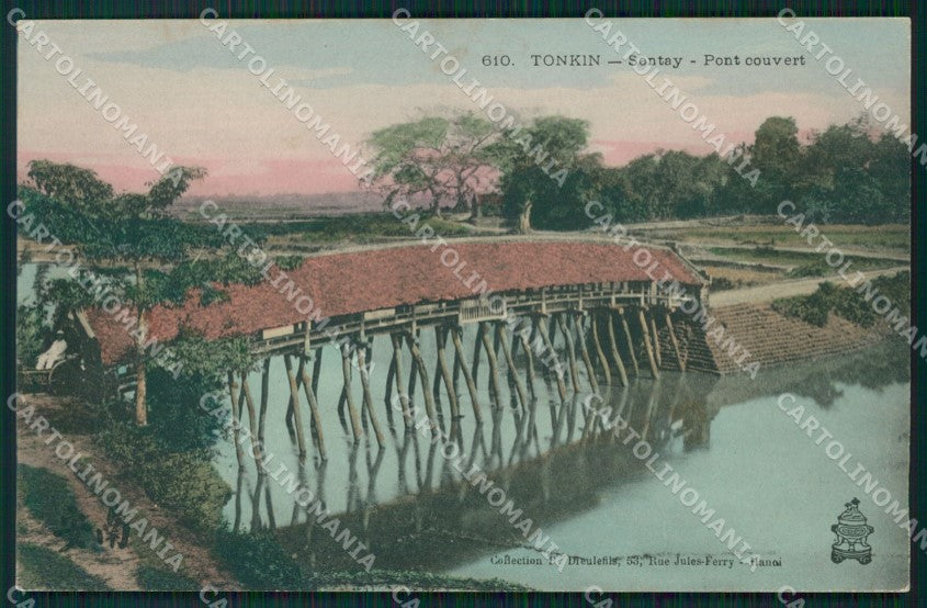 Vietnam Tonkin Sontay postcard cartolina MT0275 – fronte