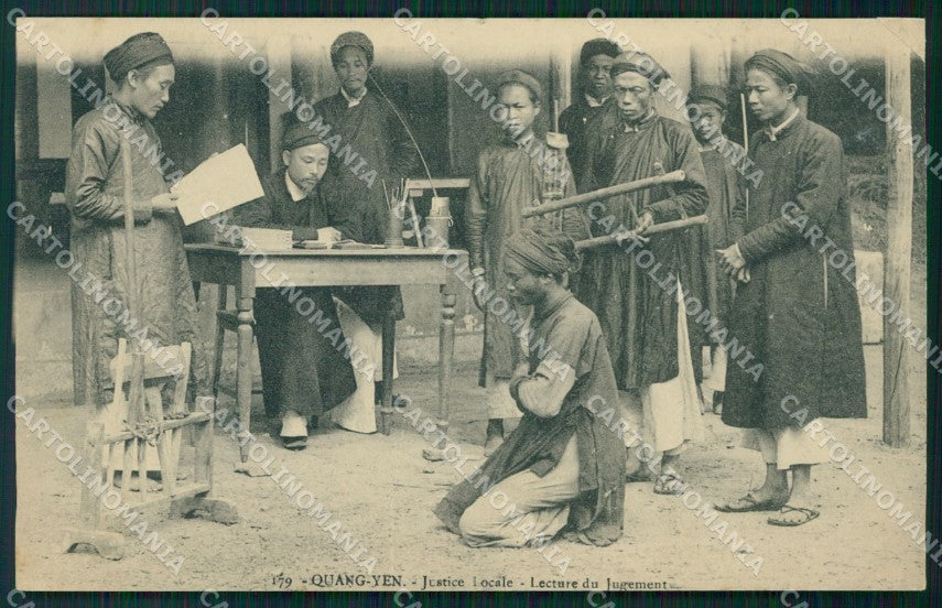 Vietnam Quang Yen Types Ethnic CORNER CREASE postcard cartolina MT0290 – fronte