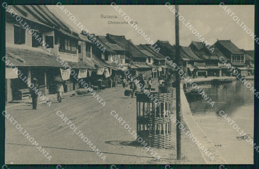 Indonesia Jakarta Batavia Chineesche Wyk postcard cartolina MT0292 – fronte