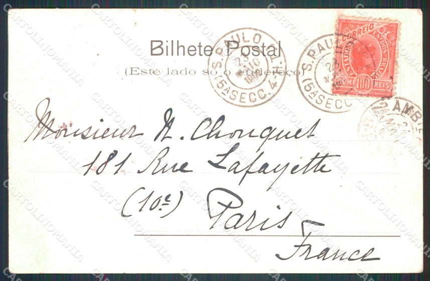 Brasile Brazil Sao Paulo Types Ethnic postcard cartolina MT0360 – retro