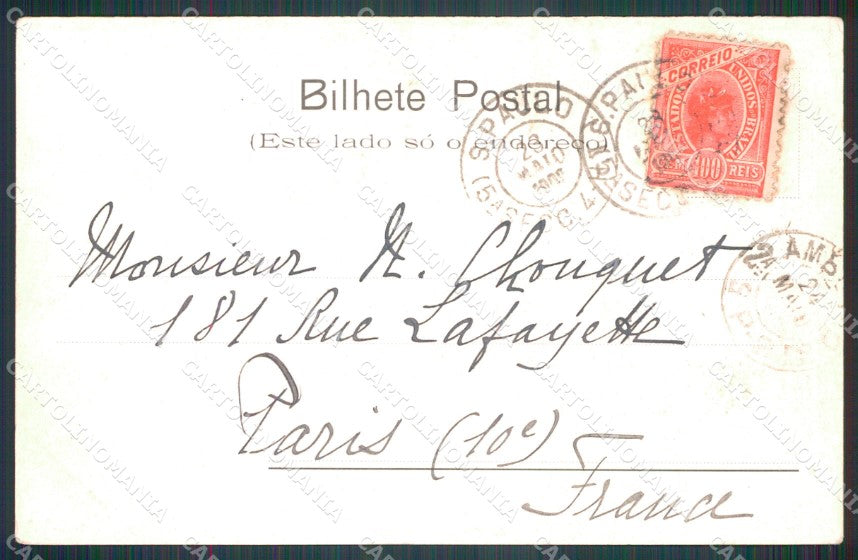 Brasile Brazil Sao Paulo Types Ethnic UNGLUED postcard cartolina MT0361 – retro