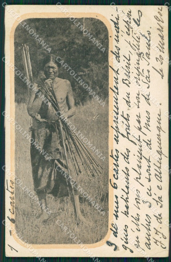 Brasile Brazil Sao Paulo Types Ethnic UNGLUED postcard cartolina MT0362 – fronte
