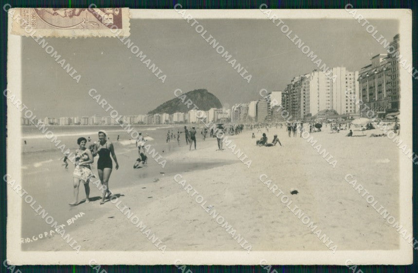 Brasile Brazil Rio de Janeiro Copacabana Real Photo postcard cartolina MT0385 – fronte