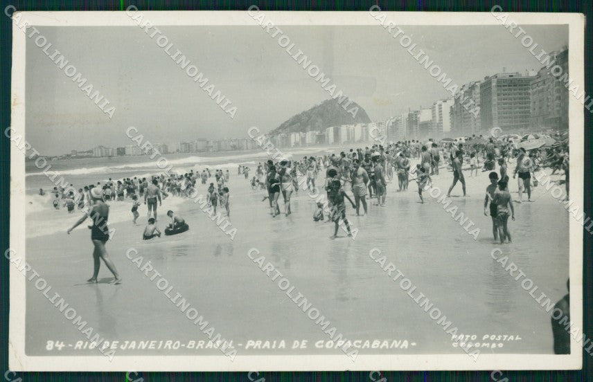 Brasile Brazil Rio de Janeiro Copacabana Real Photo postcard cartolina MT0386 – fronte