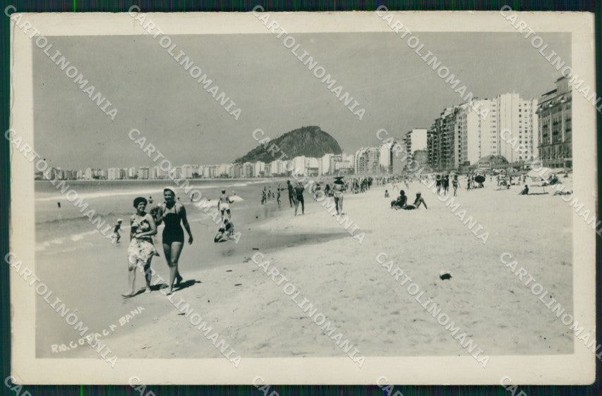 Brasile Brazil Rio de Janeiro Copacabana Real Photo postcard cartolina MT0389 – fronte