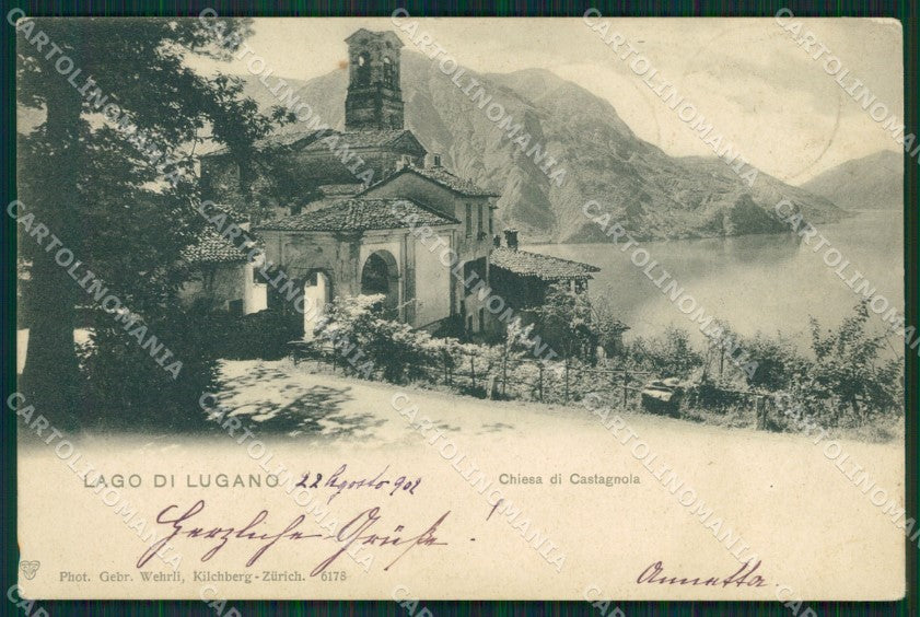 Svizzera Lugano Castagnola postcard cartolina MT0583 – fronte